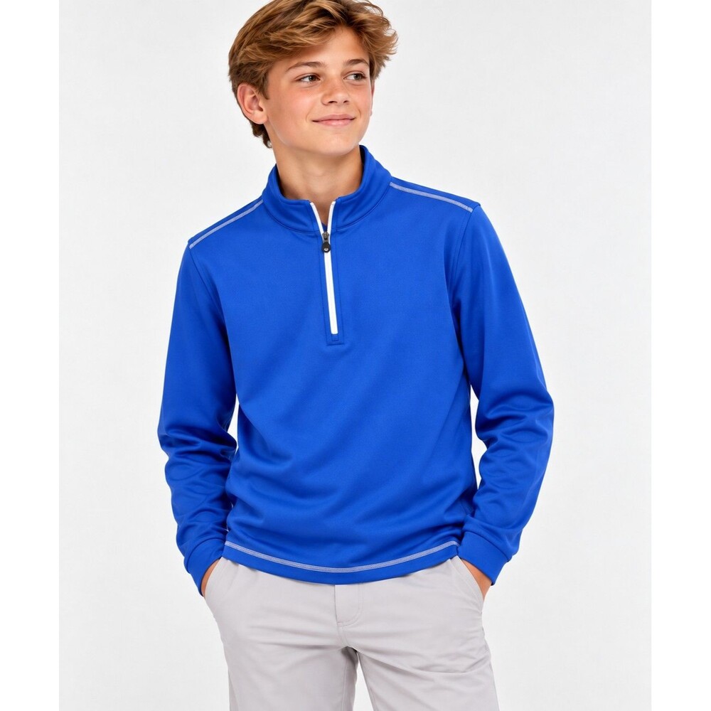NWT FootJoy Junior Boys Half Zip Midlayer XL 14-16 Royal Blue Golf Pullover